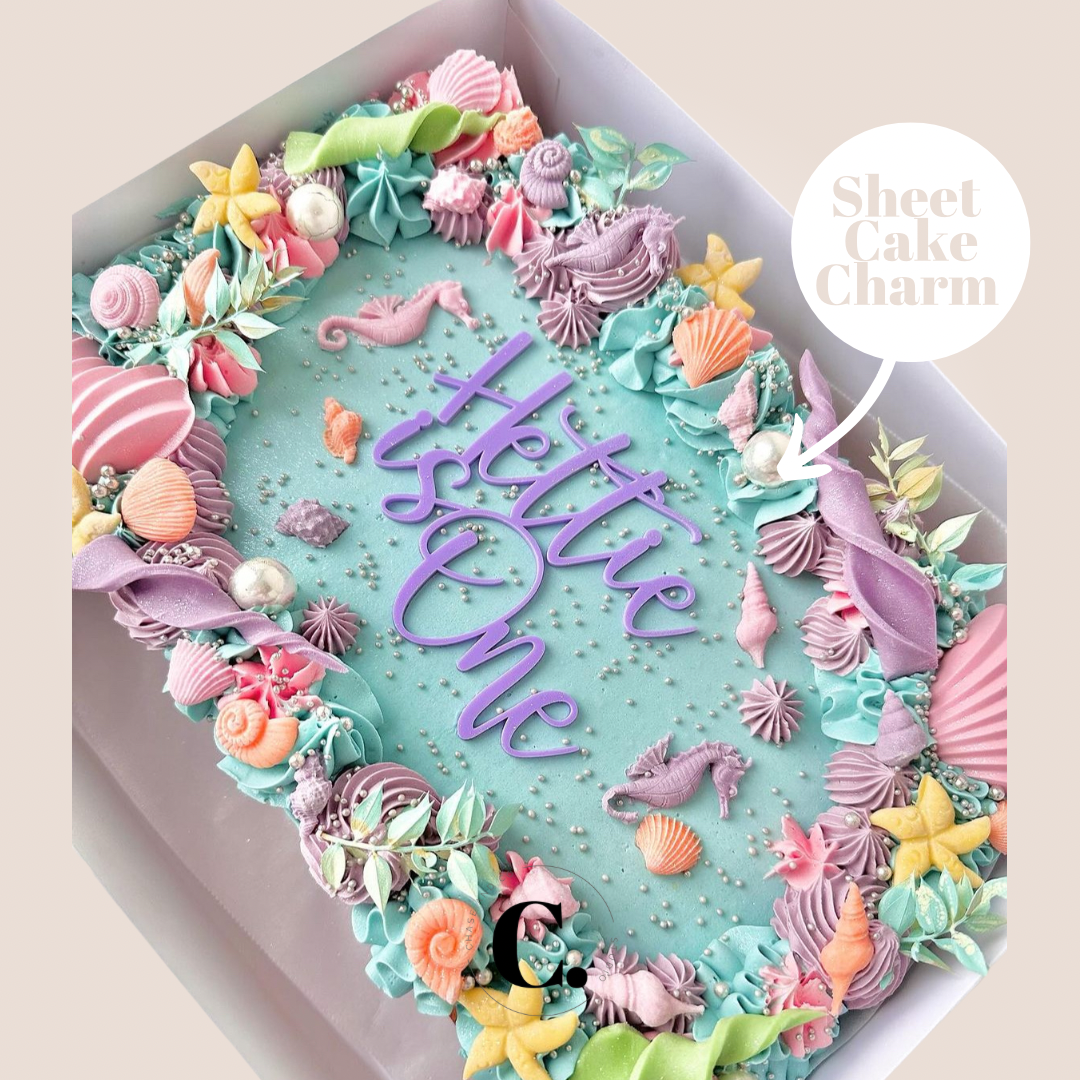 Single Layer Acrylic Sheet Cake Charm