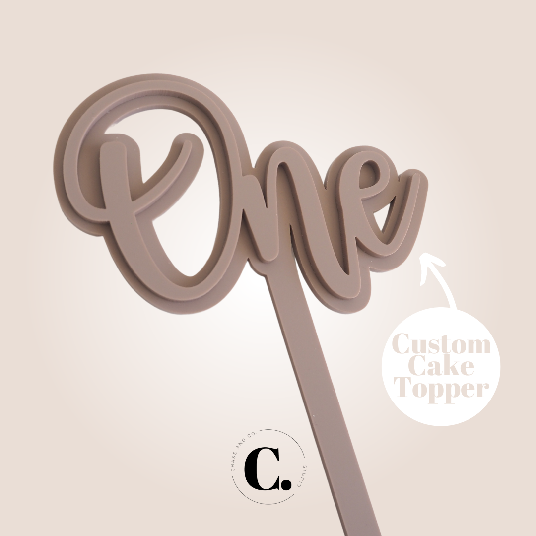 One Cake Topper Double Layer | First Birthday Cake Topper