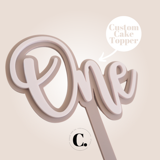 One Cake Topper Double Layer | First Birthday Cake Topper