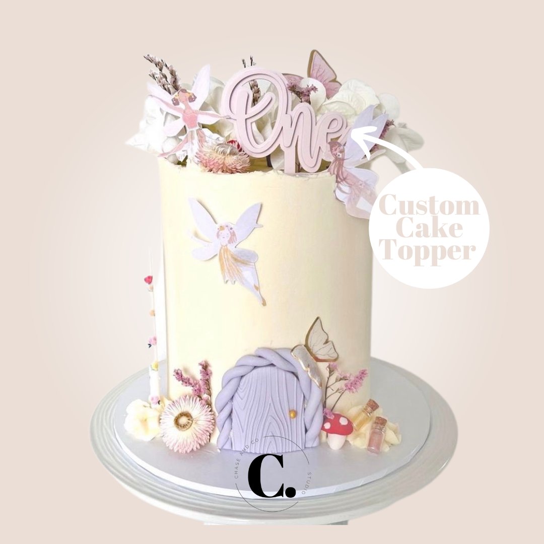 One Cake Topper Double Layer | First Birthday Cake Topper