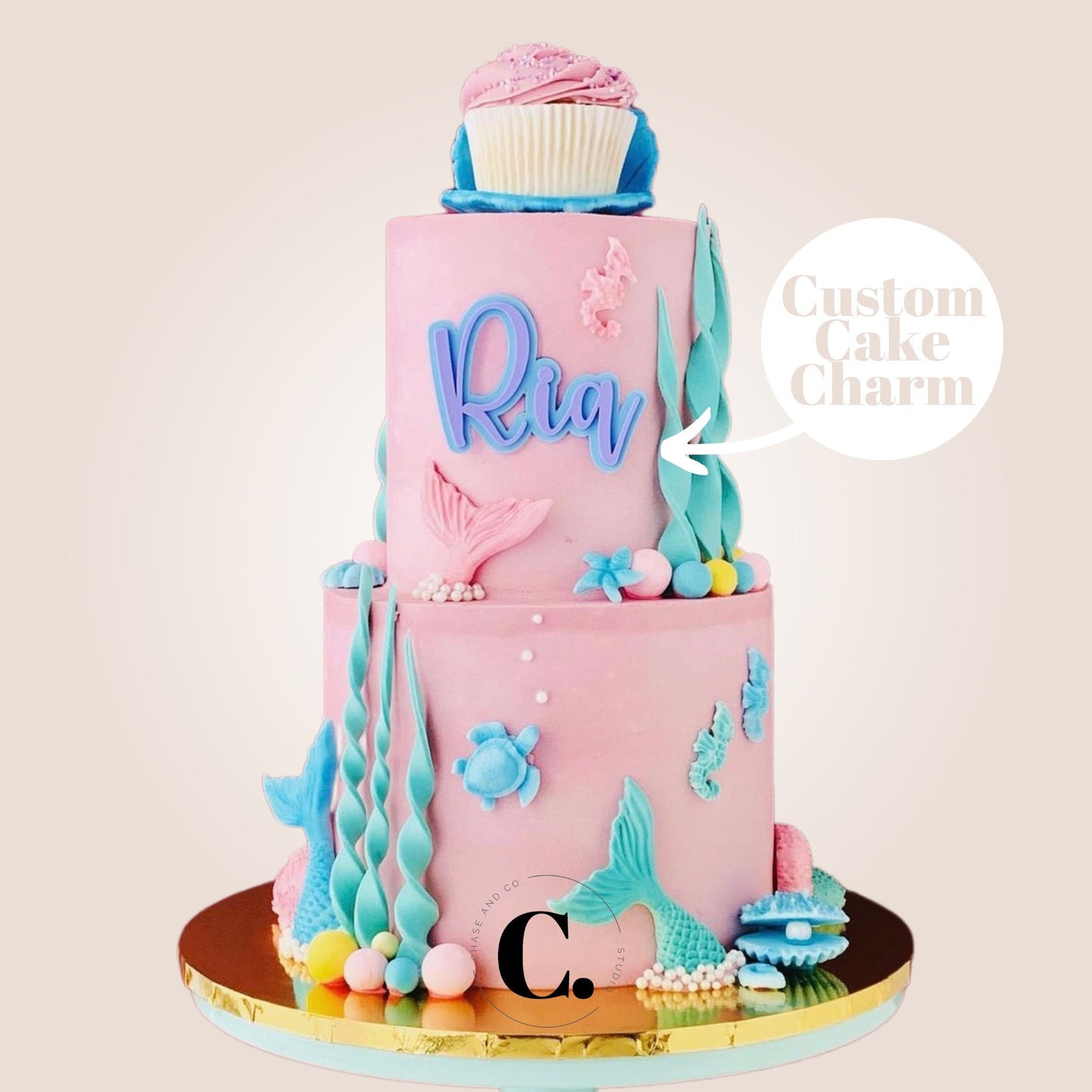 Double Layer Acrylic Cake Charm