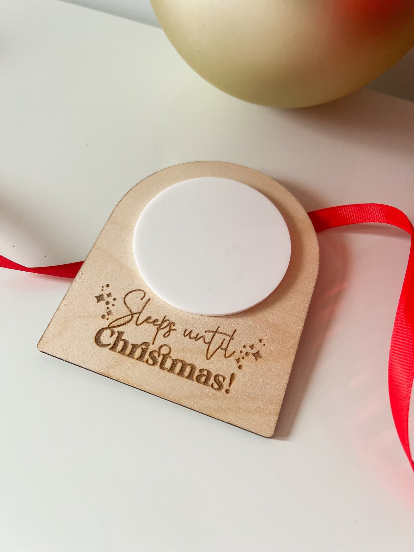 Wooden Christmas Countdown Magnet | Sleeps until Christmas Gift for Children | Christmas Countdown